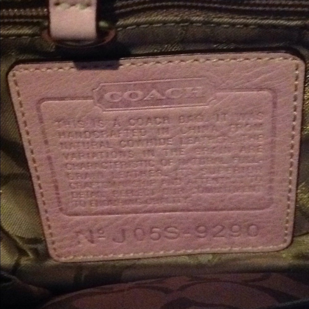 Coach Hampton pink pebbled leather satchel. - Picture 2 of 8